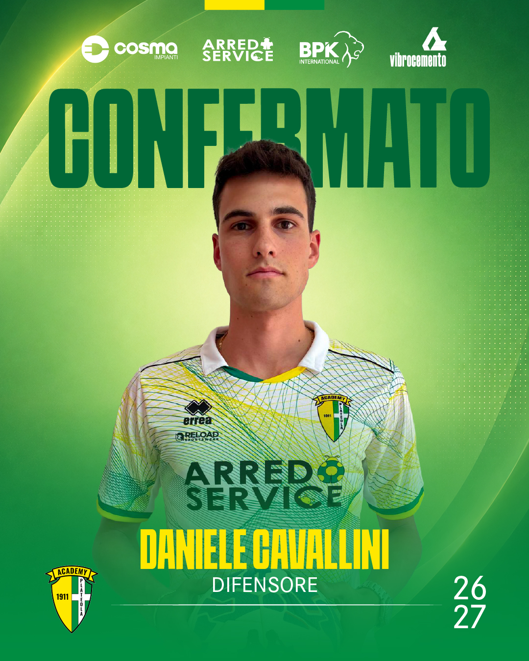CONFERMATO DANIELE CAVALLINI