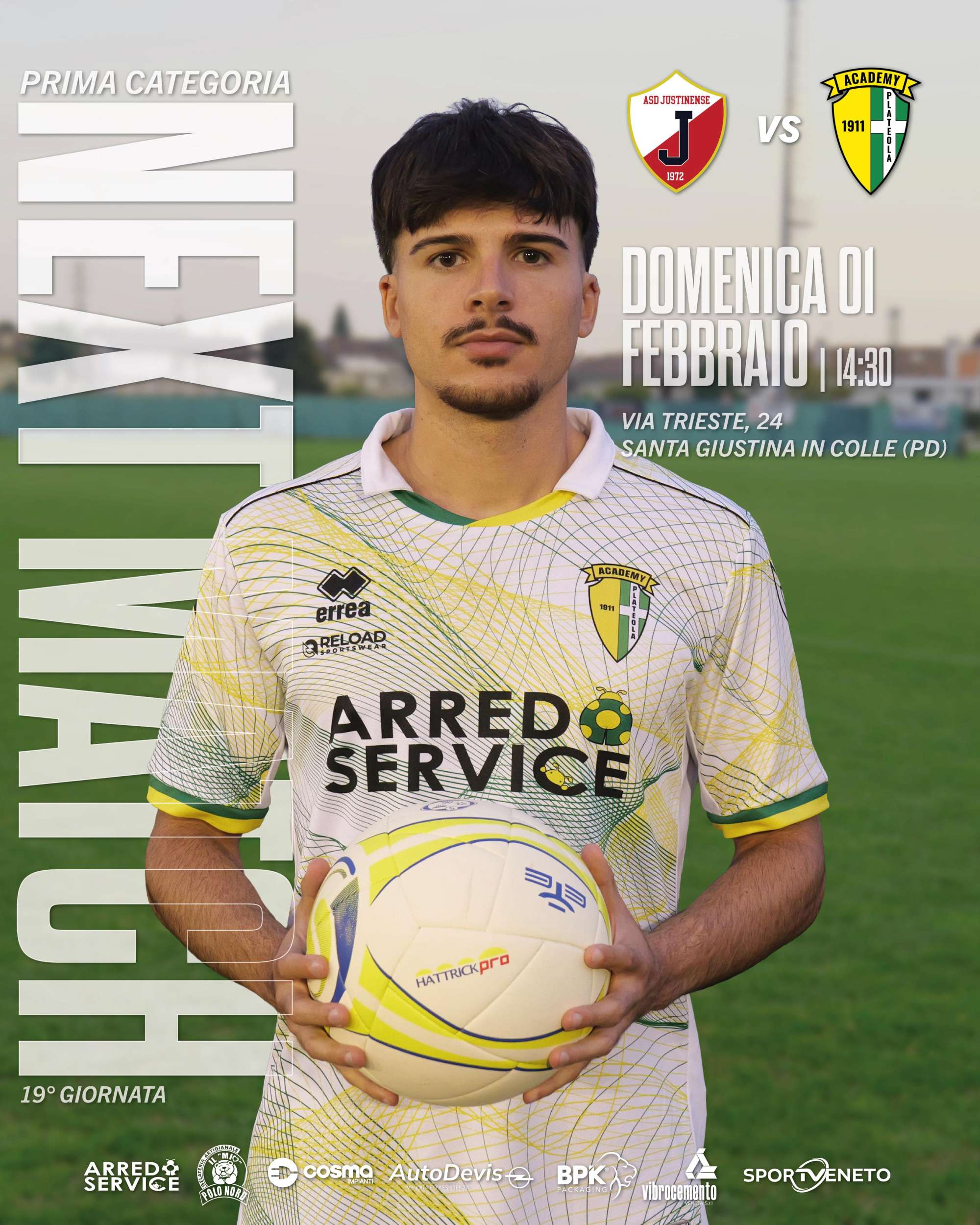 Prima Categoria – 19ª Giornata: Justinense - Academy Plateola 1911