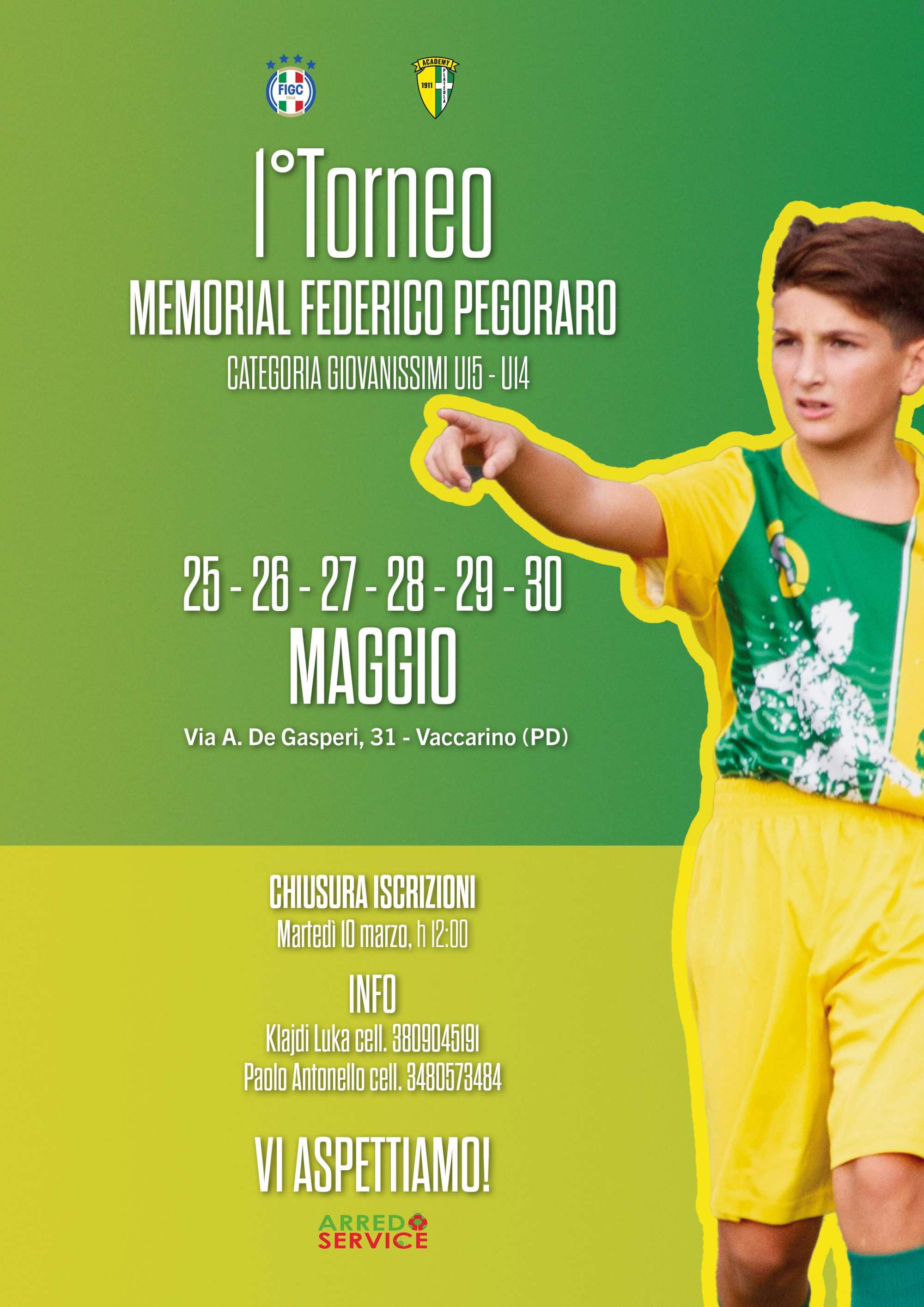 💛💚 1° TORNEO MEMORIAL FEDERICO PEGORARO 💚💛 GIOVANISSIMI U15 - U14