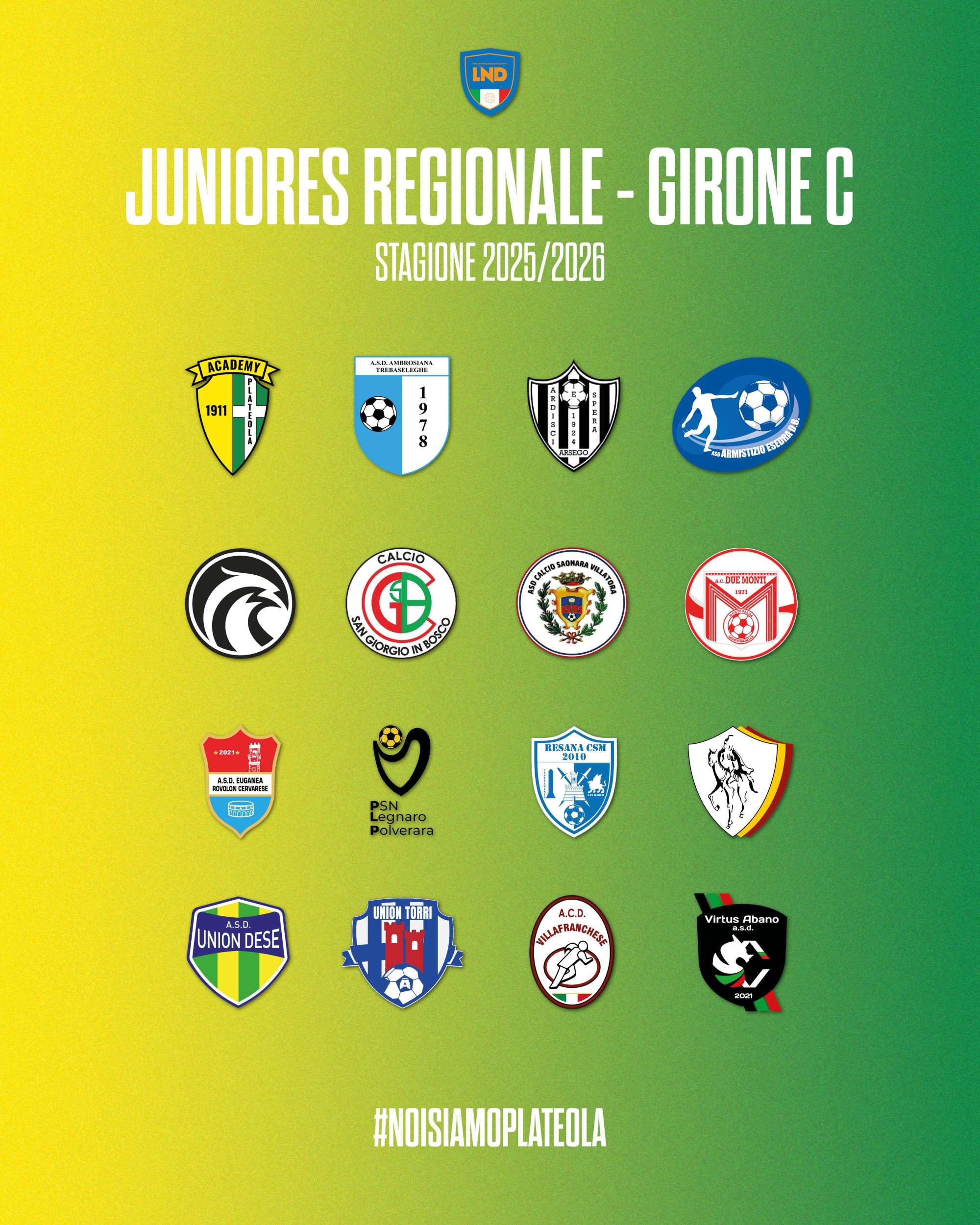 Ufficiale: i gironi della Juniores Regionale 2025/26