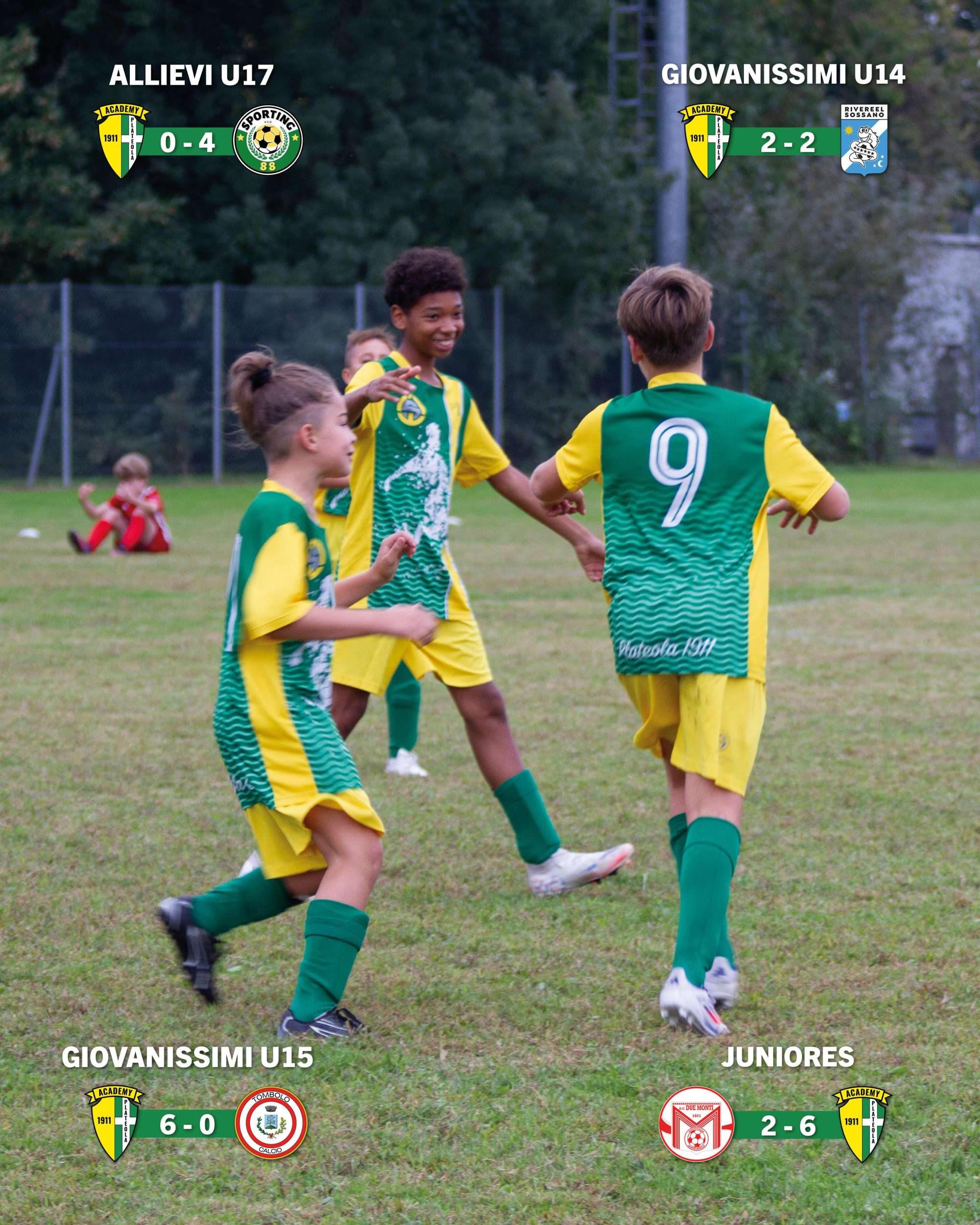 Giornata ricca di gol per il Settore Giovanile e Scolastico del Plateola