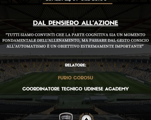 “Dal pensiero all’azione”, webinar organizzato lo scorso 22 settembre dall’Udinese Academy
